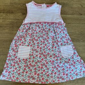 Baby Boden Floral Striped Jersey Dress 2-3